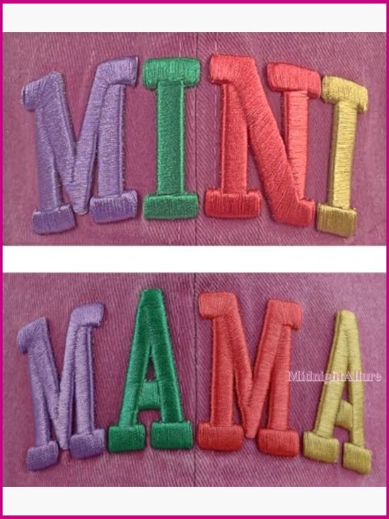 Matching Mama and Mini Baseball Caps Mommy Daughter Set